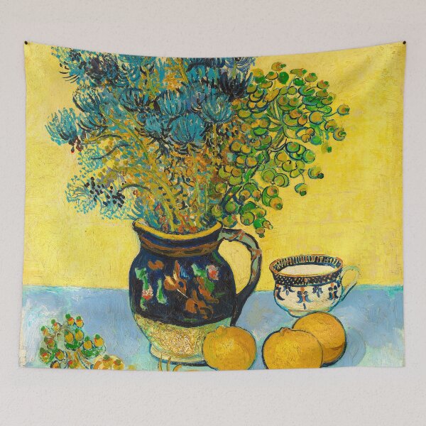Item preview, Majolica Jug with Wildflowers - Vincent van Gogh designed and sold by SimpleJoyStyle.