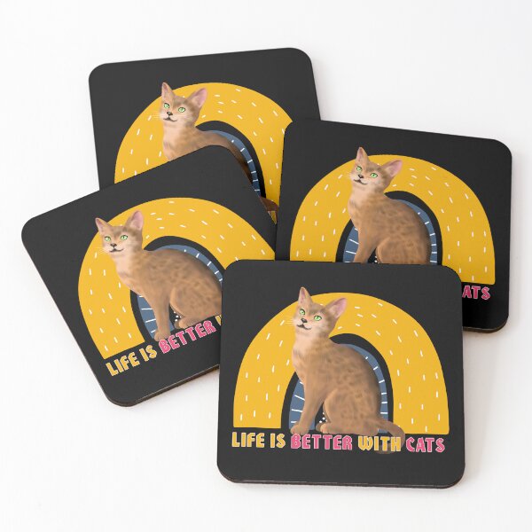 Item preview, Abyssinian cats pet Life is better with cats designed and sold by taogiauco.