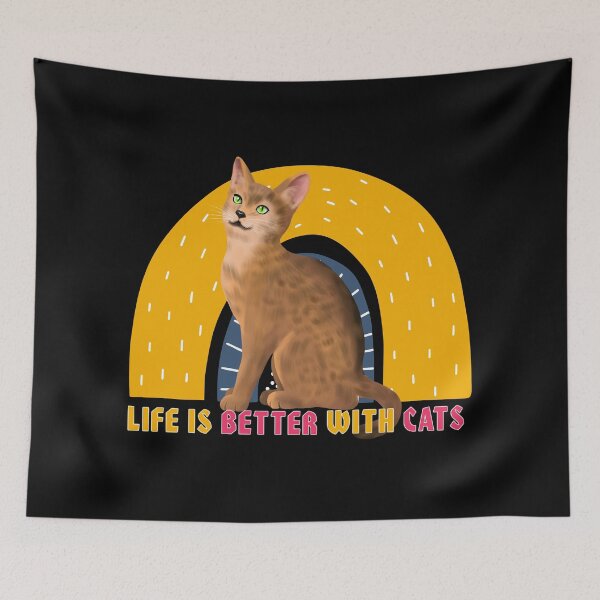 Item preview, Abyssinian cats pet Life is better with cats designed and sold by taogiauco.