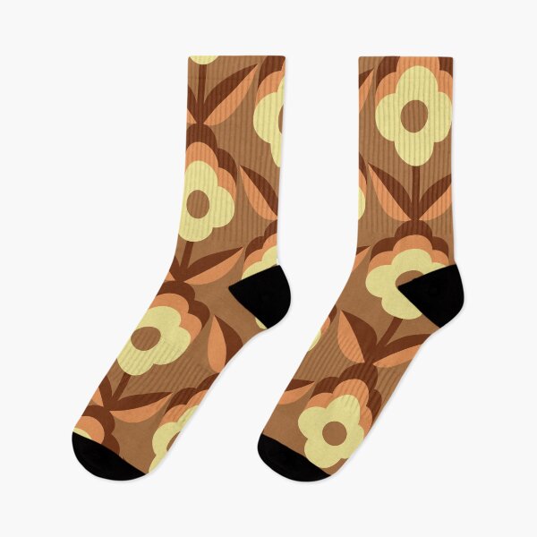 Item preview, Brown Retro Funky Flowers designed and sold by Carolina Diaz.
