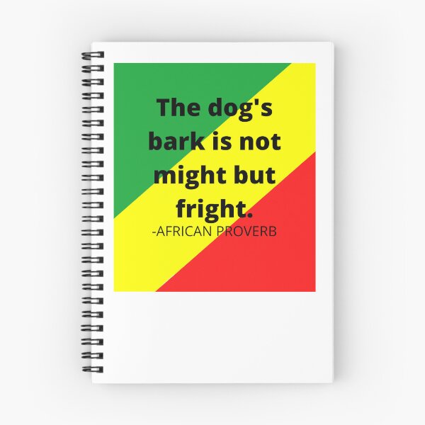 Item preview, African proverb. The dog's bark is not might but fright. designed and sold by AfricanProverbs.