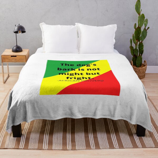 Item preview, African proverb. The dog's bark is not might but fright. designed and sold by AfricanProverbs.