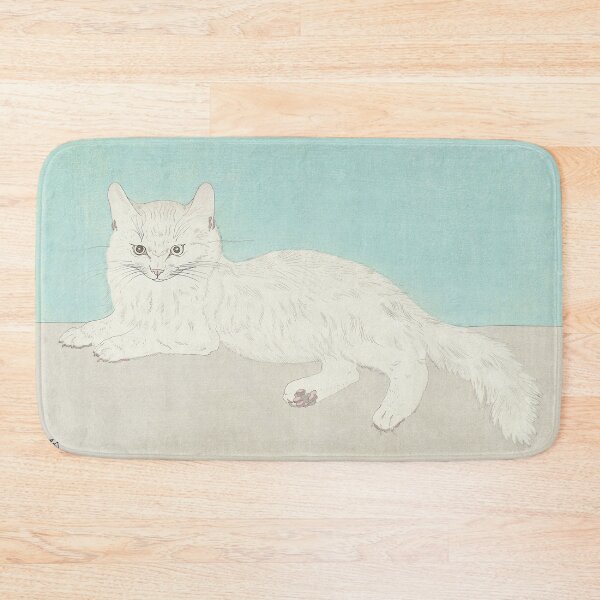 Item preview, White Cat Art, Vintage Art designed and sold by vintagevivian.