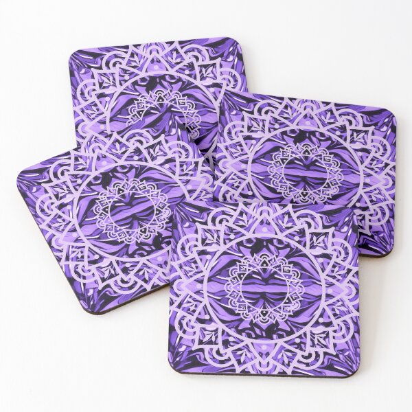 Item preview, Fluid Art Design - Marble Technique Mandala Digital Pattern Purple designed and sold by AussieMuma.