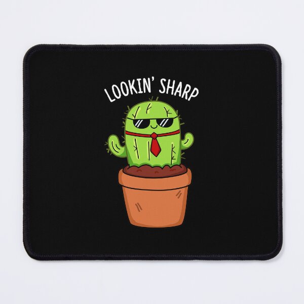 Item preview, Looking Sharp Funny Cactus Puns (Dark BG) designed and sold by punnybone.