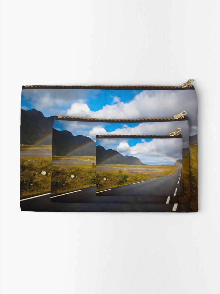 Alternate view of Rainbow in Norway Zipper Pouch