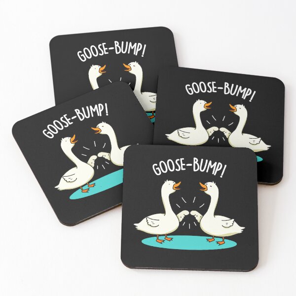 Item preview, Goose Bumps Funny Goose Puns (Dark BG) designed and sold by punnybone.