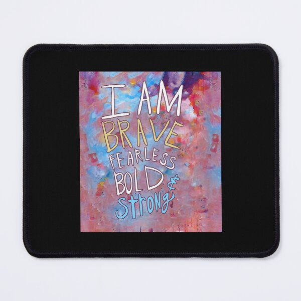 Item preview, Elephant Art Watercolor Colorful Classic I am brave fearless bold & strong designed and sold by HildegardBusch.