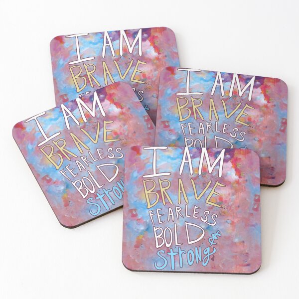 Item preview, Elephant Art Watercolor Colorful Classic I am brave fearless bold & strong designed and sold by HildegardBusch.