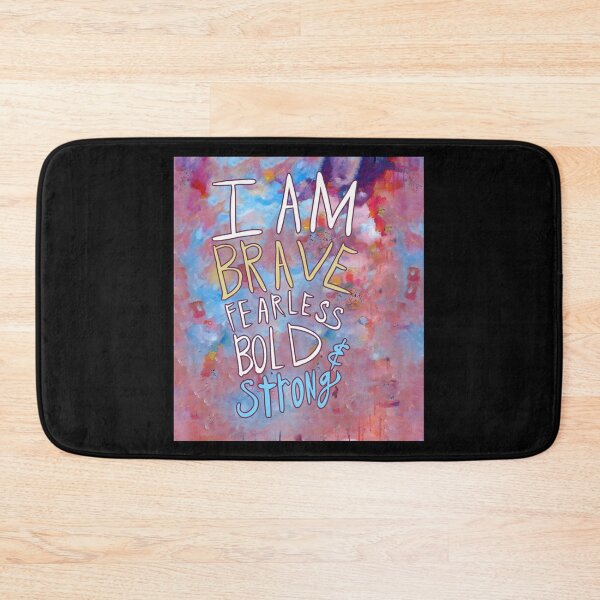 Item preview, Elephant Art Watercolor Colorful Classic I am brave fearless bold & strong designed and sold by HildegardBusch.