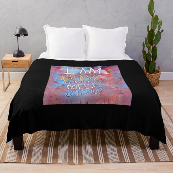 Item preview, Elephant Art Watercolor Colorful Classic I am brave fearless bold & strong designed and sold by HildegardBusch.