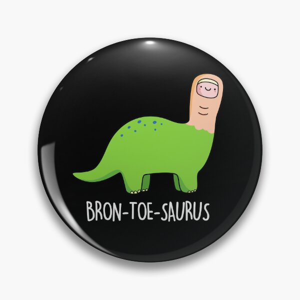 Item preview, Bron-toe-saurus Funny Brontosaurus Dinosaur Puns (Dark BG) designed and sold by punnybone.