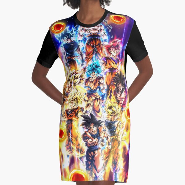goku all his Graphic T-Shirt Dress