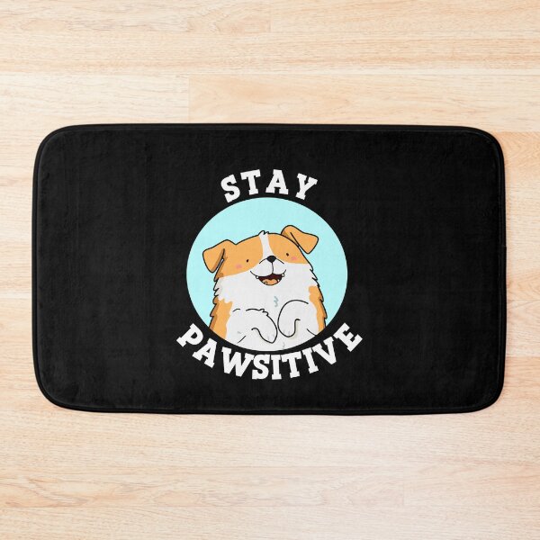 Item preview, Stay Pawsitive Funny Dog Puns (Dark BG) designed and sold by punnybone.