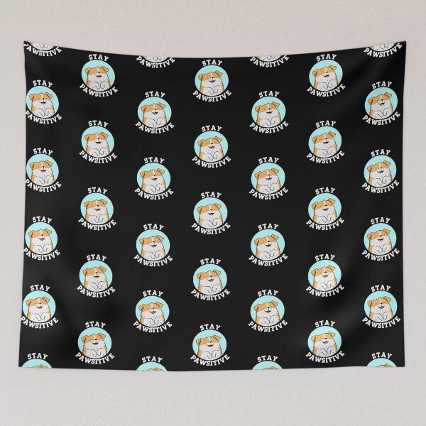 Item preview, Stay Pawsitive Funny Dog Puns (Dark BG) designed and sold by punnybone.