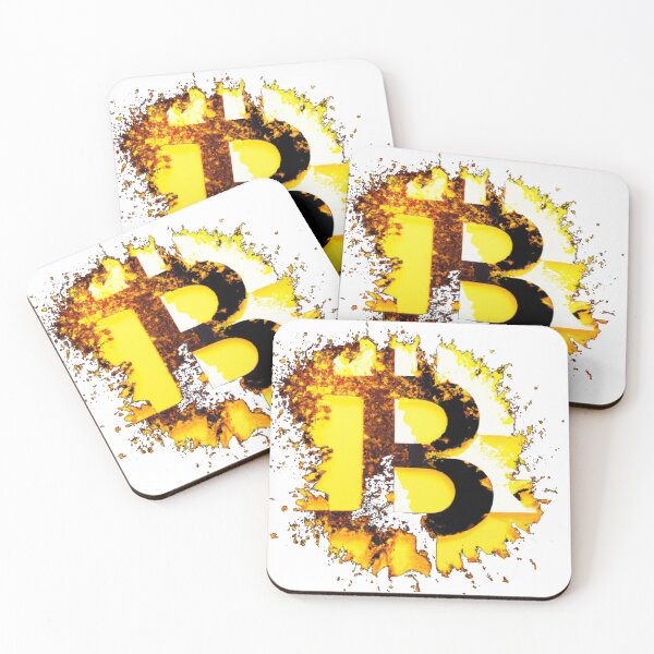 Item preview, Large Pop Bitcoin BTC Logo Artwork Exploded designed and sold by Mindi Maxine.