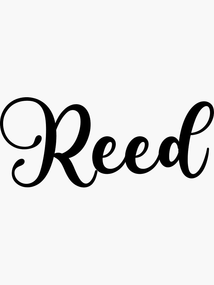 "Reed Name Handwritten Calligraphy" Sticker for Sale by YelenaStore