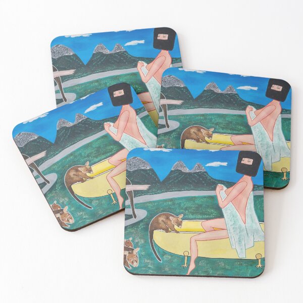 Item preview, Mistress Kelly Bathes in the Wilderness with Possums designed and sold by JDLPaintings.