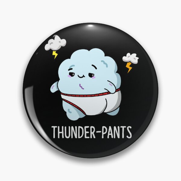 Item preview, Thunderpants Funny Cloud Weather Puns (Dark BG) designed and sold by punnybone.