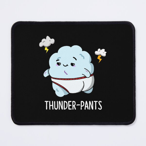 Item preview, Thunderpants Funny Cloud Weather Puns (Dark BG) designed and sold by punnybone.