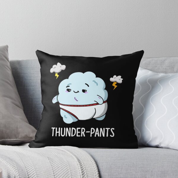 Item preview, Thunderpants Funny Cloud Weather Puns (Dark BG) designed and sold by punnybone.