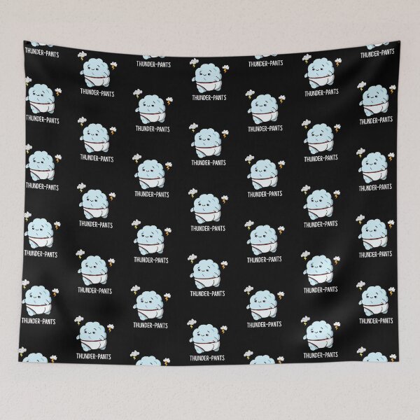 Item preview, Thunderpants Funny Cloud Weather Puns (Dark BG) designed and sold by punnybone.