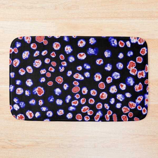 Item preview, Red white and blue nuclei in epithelial cells. Express yourself with cellular biology! designed and sold by ArtByScience.