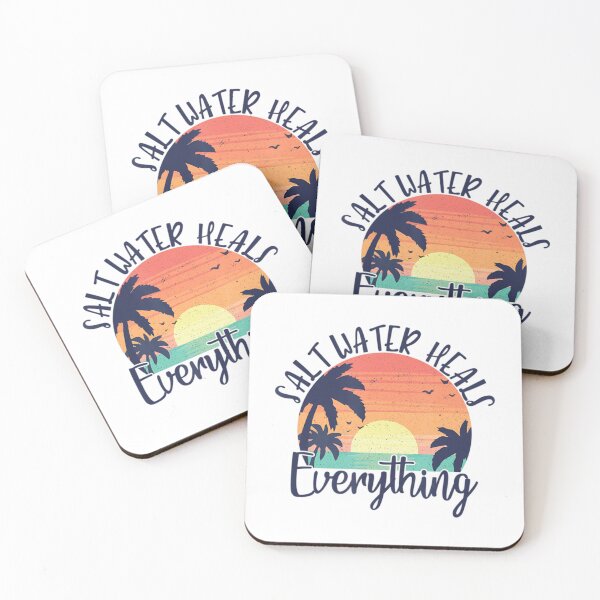 Item preview, Saltwater Heals Everything Retro Vacation Summer designed and sold by MikamPisung.