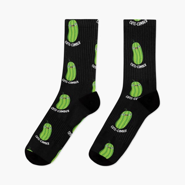 Item preview, Cute-cumber Funny Cucumber Puns (Dark BG) designed and sold by punnybone.