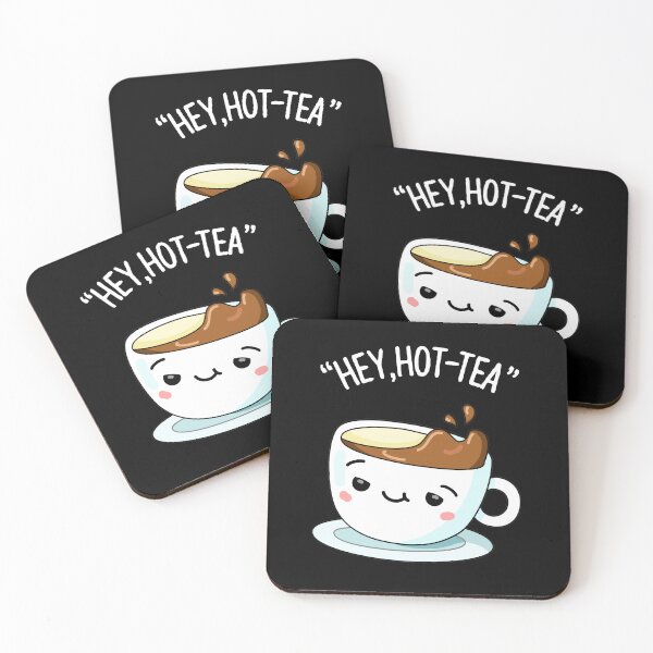 Item preview, Hey Hot-Tea Funny Cuppa Tea Puns (Dark BG) designed and sold by punnybone.