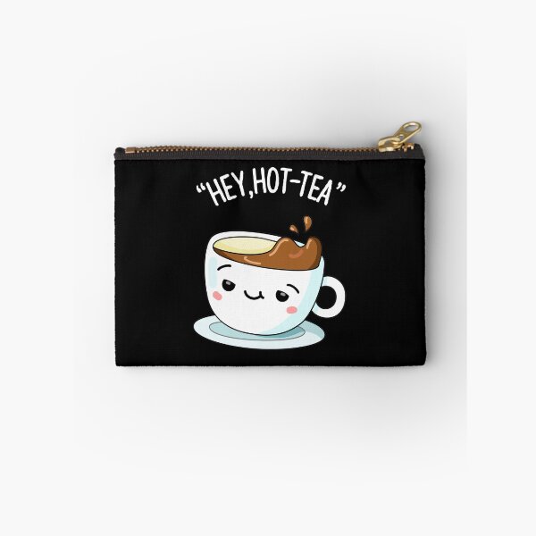 Item preview, Hey Hot-Tea Funny Cuppa Tea Puns (Dark BG) designed and sold by punnybone.
