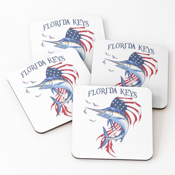 Item preview, Us Flag Patriotic Sailfish And Marlin Florida Keys designed and sold by MikamPisung.