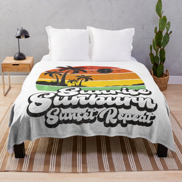 Item preview, Vintage Beach Vacation Summer Sunrise Sunburn Sunset Repeat designed and sold by MikamPisung.