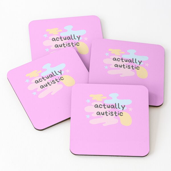 Item preview, actually autistic - starry pink yellow and blue designed and sold by snail-galaxy.