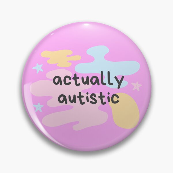 Item preview, actually autistic - starry pink yellow and blue designed and sold by snail-galaxy.