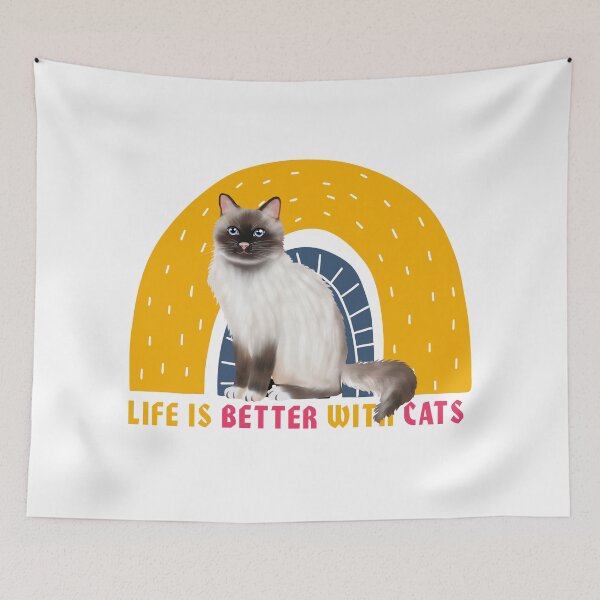 Item preview, Life is better with cats Birman Cats pet  designed and sold by taogiauco.