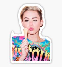 miley cyrus ice cream cone Sticker