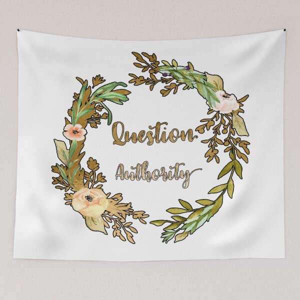 Item preview, Question Authority - A floral print designed and sold by Annalee Beer.