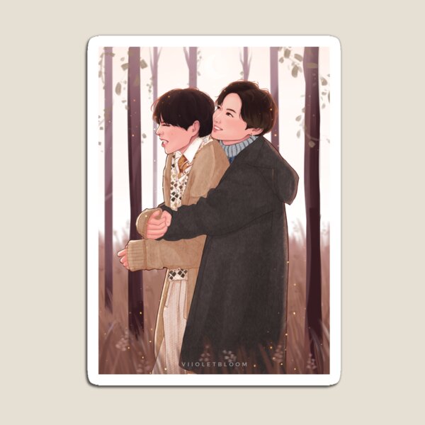 Item preview, Taekook Fanart - Autumn Embrace designed and sold by viioletbloom.