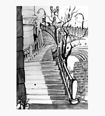 Stairs from the Yarra River to Flinders Street Station Photographic Print