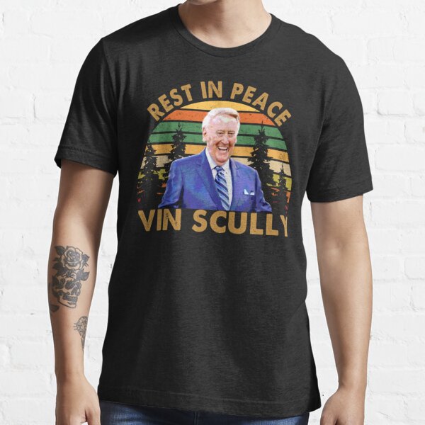 Rest In Peace Vin Scully T-Shirt Essential T-Shirt for Sale by MariettaSue