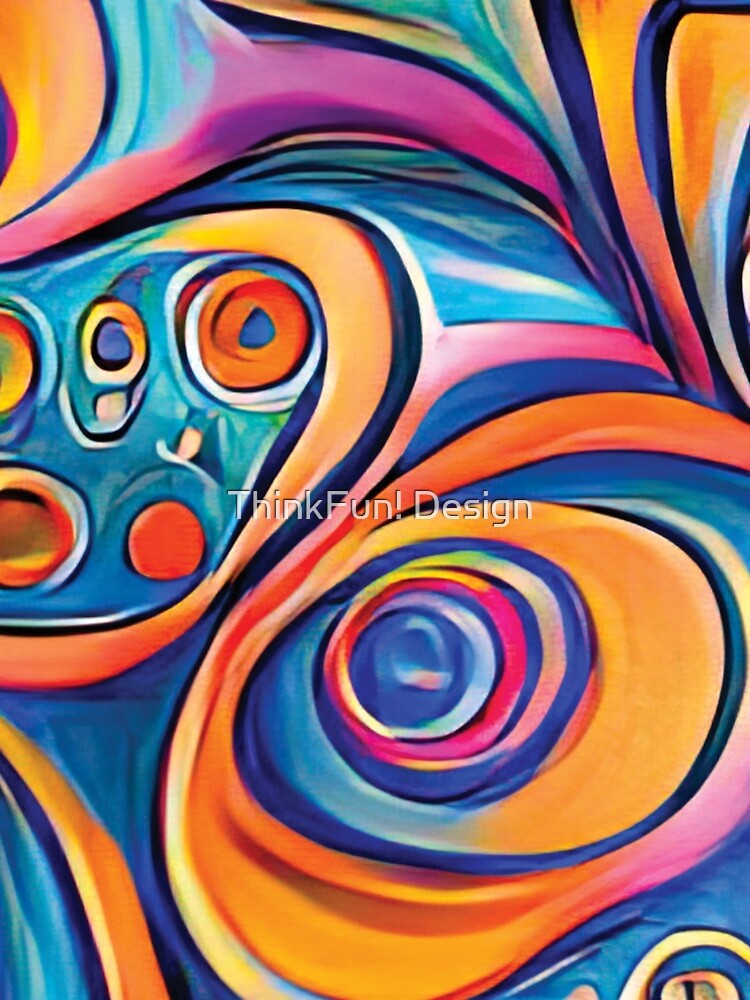 Aperçu 5 sur 5. Robe trapèze avec l'œuvre Vibrant Life Abstract Digital Paintings créée et vendue par ThinkFun! Design.