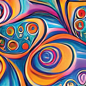 Imagen de la obra Vibrant Life Abstract Digital Paintings de ThinkFun! Design