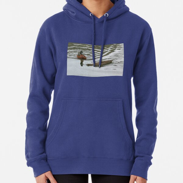Chestnut Teals - mating (4114) Pullover Hoodie