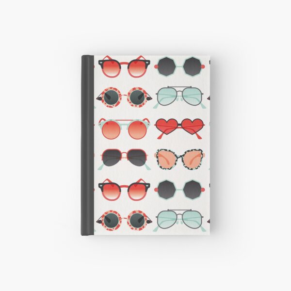 Sunglasses Collection – Red & Mint Palette Hardcover Journal