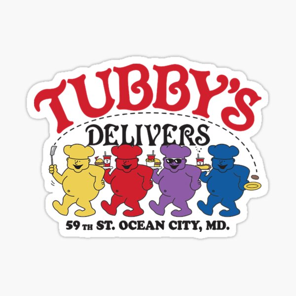 "Tubby's Carry Out & Delivery, Ocean City, MD" Sticker for Sale by