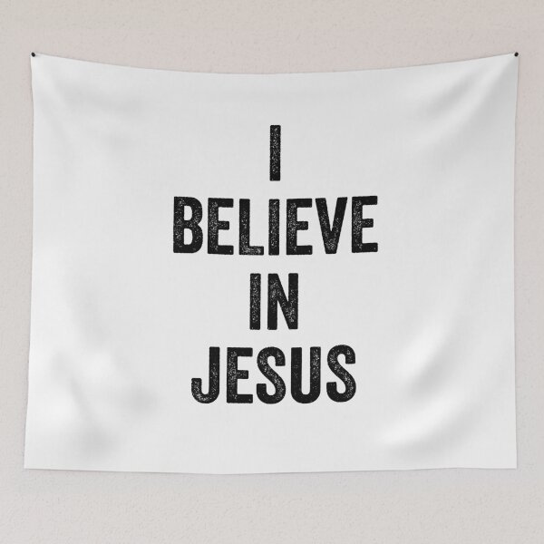 Item preview, I Believe In Jesus Shirt for Christians in Black designed and sold by threadsmonkey.