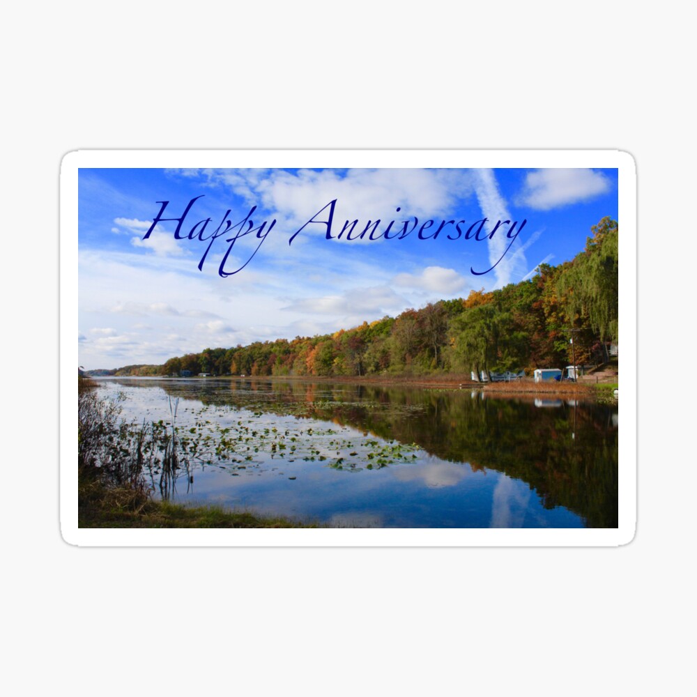 Happy Anniversary Lakeside Poster By Bethtidd Redbubble