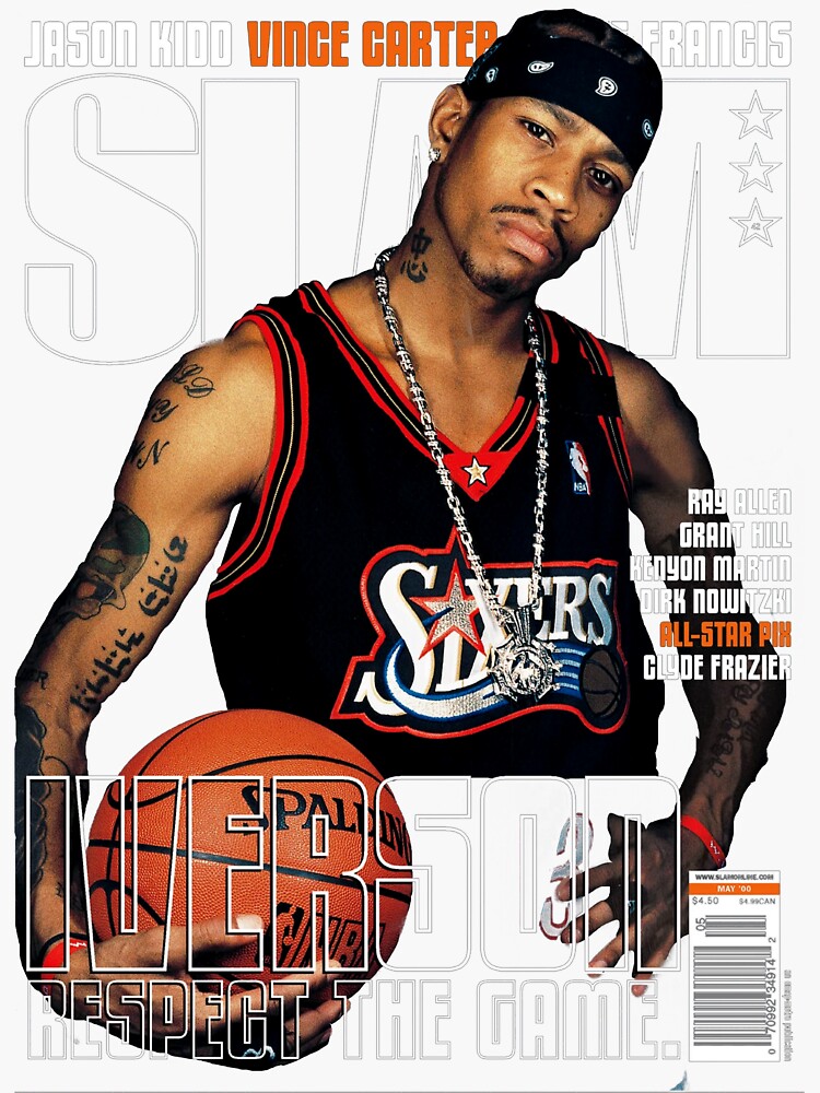 "AllenIversonClassicSLAMMagazineCover" Sticker for Sale by