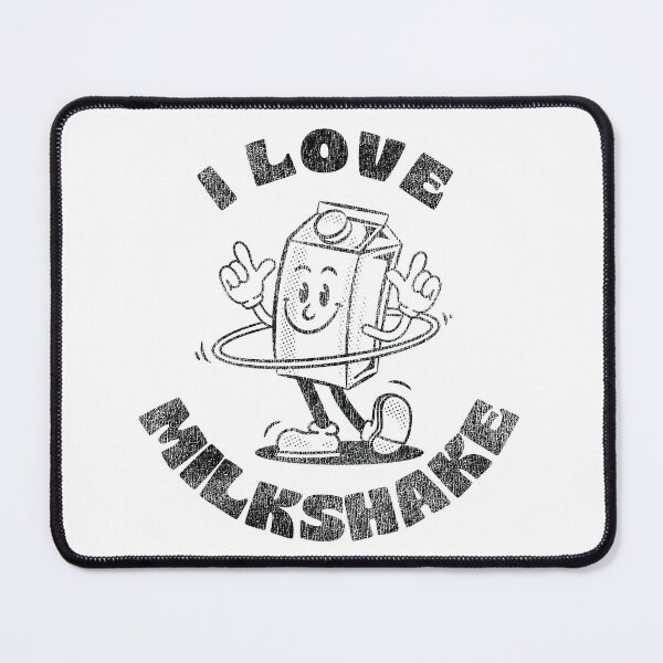 Item preview, I LOVE MILKSHAKE Funny Retro mascot Design designed and sold by ariaarti.